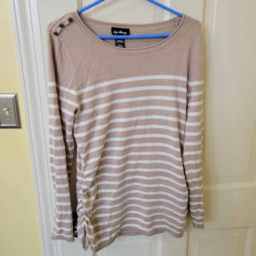 Long striped sweater